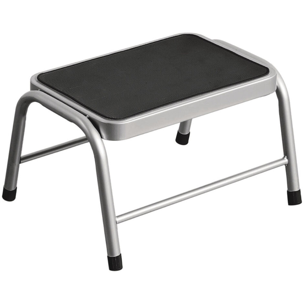 Premier Housewares Silver Rubber Non-Slip Step Stool Image 2