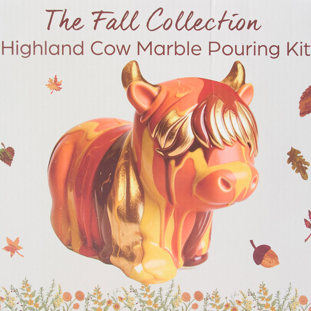 Highland Cow Marble Pouring Kit Image 4