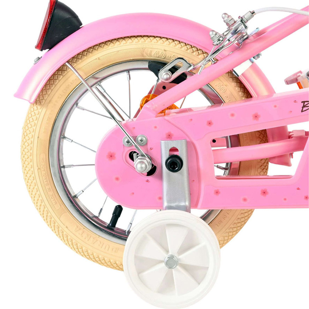 Volare Blossom Kids 12 inch Pink Bike with Stabilisers Doll Seat and Basket Image 6