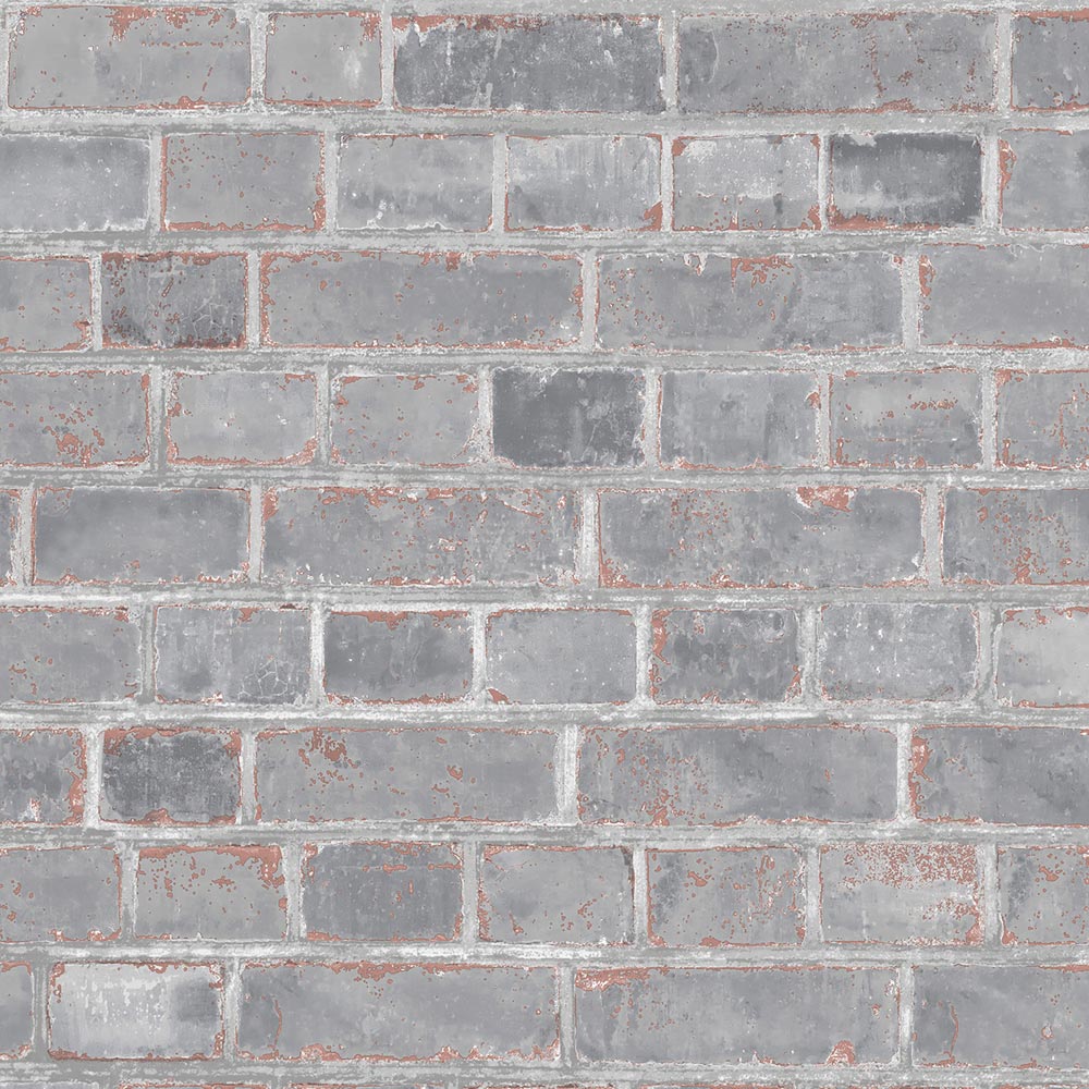 Muriva Urban Brick Grey Wallpaper Image 1