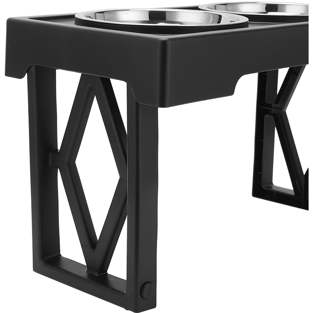 H&O Direct Double Bowl Height Adjustable Pet Feeder Image 4