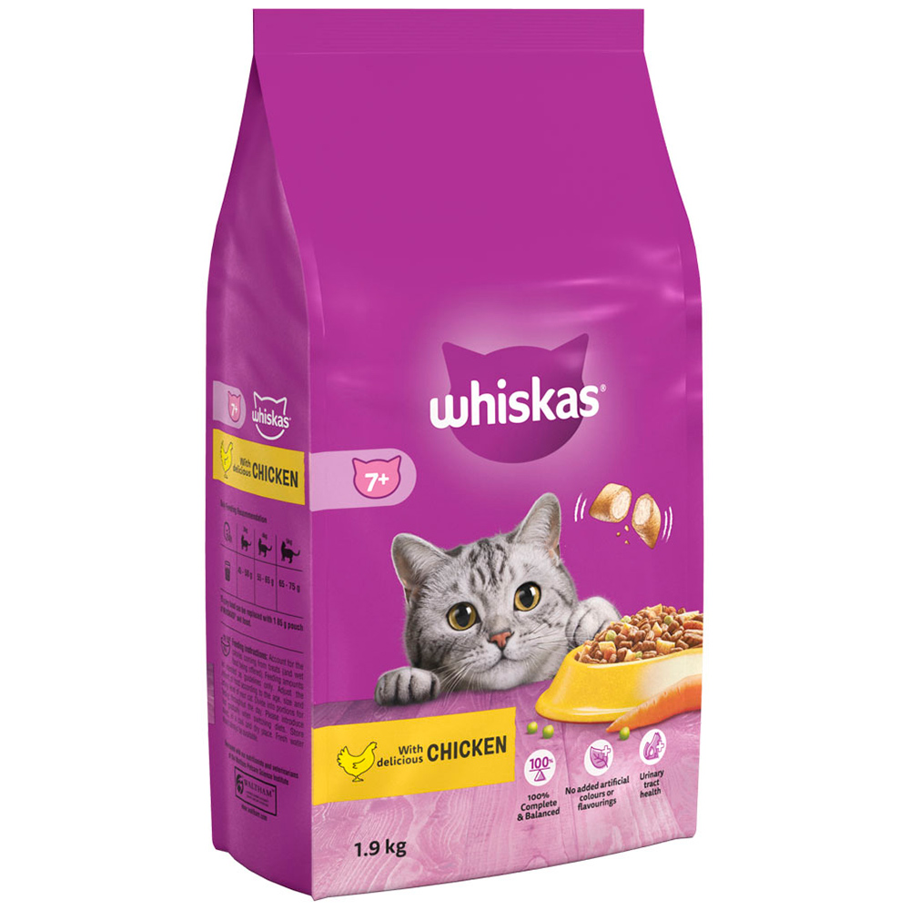 Whiskas Senior Chicken Flavour Dry Cat Food 1.9kg Image 3