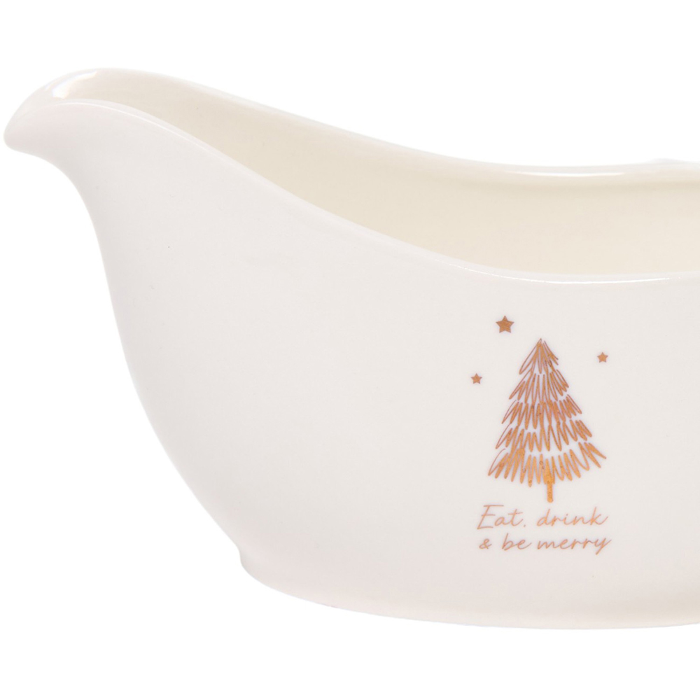Gold Spruce Gravy Boat White Image 3