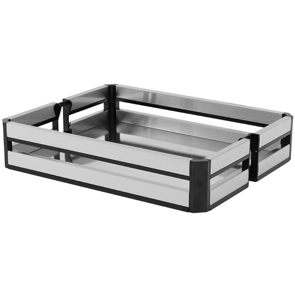 Living and Home 6 Tier Metal Pull Out Kitchen Cabinet Panel Basket Shelf Image 4