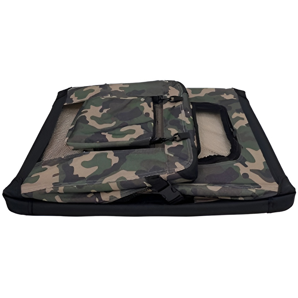 HugglePets Small Camo Green Fabric Crate 50cm Image 4