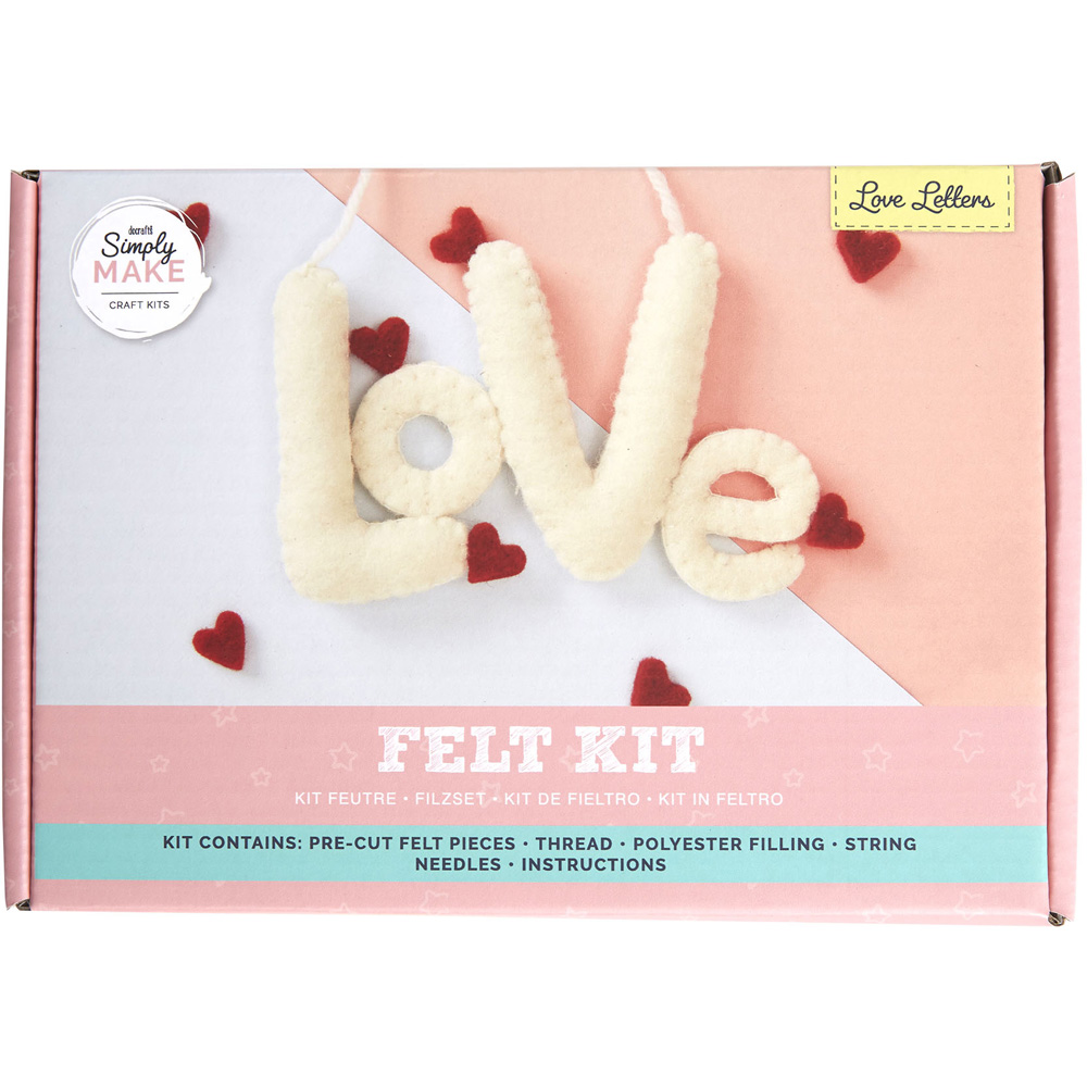 Simply Make Love with Hearts Multicolour Felt Craft Kit Image 1
