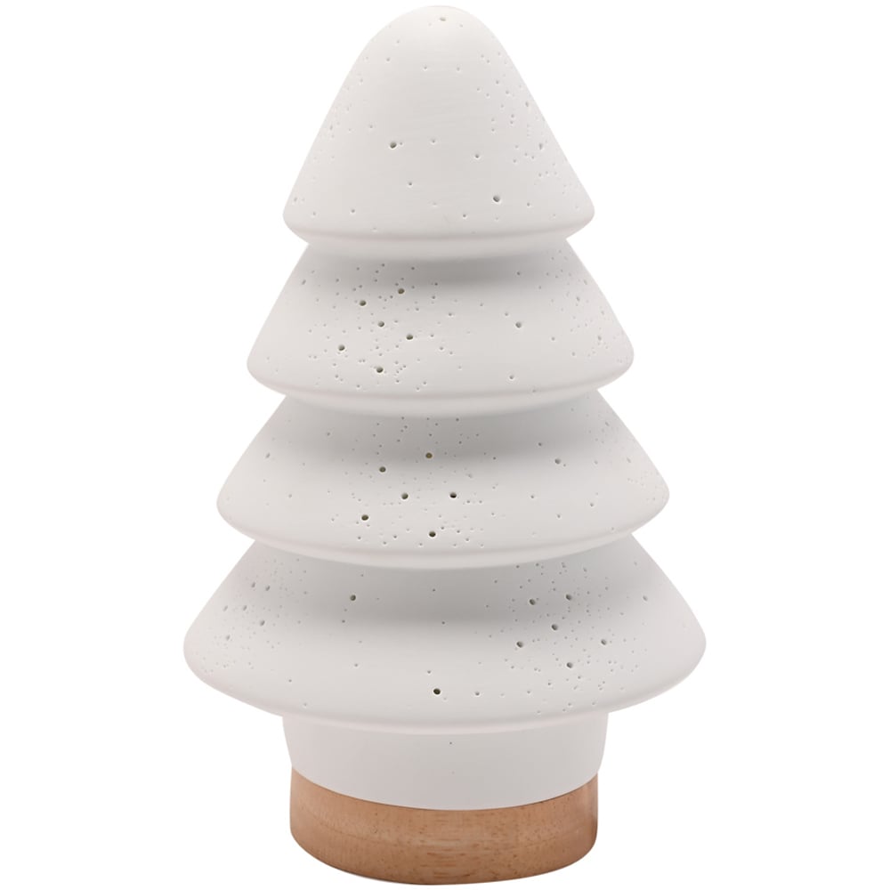 The Seasonal Gift Co. White Porcelain Christmas Tree Lamp Image 2