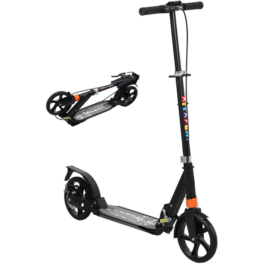 Tommy Toys AIYAPLAY Black Adjustable Handlebar Foldable Kids Kick Scooter Image 3