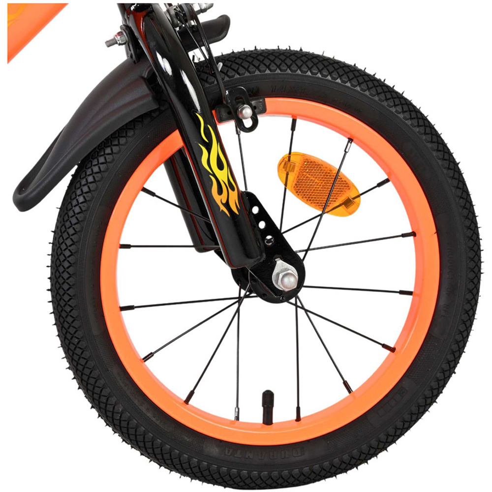 Volare Strike Kids 14 inch Orange and Black Bike with Stabilisers Image 8