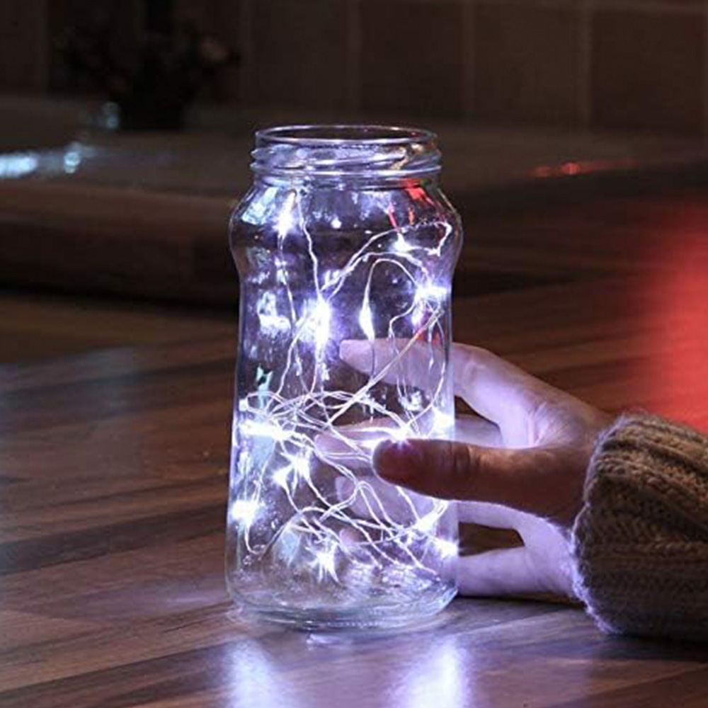 Shatchi 100 Cool White LED Silver Copper Wire Christmas String Light 10m Image 2