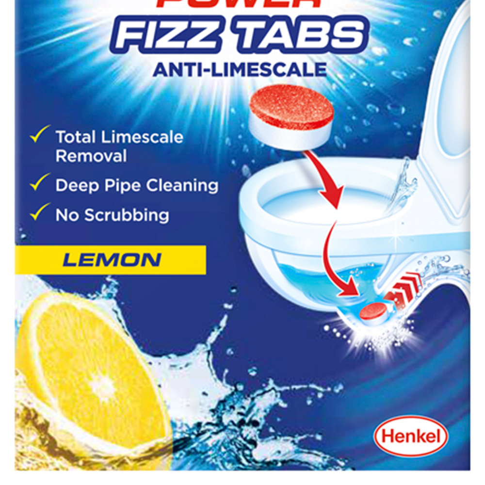 Bloo Power Anti Limescale Lemon Fizz Tabs 12 x 25g Image 3