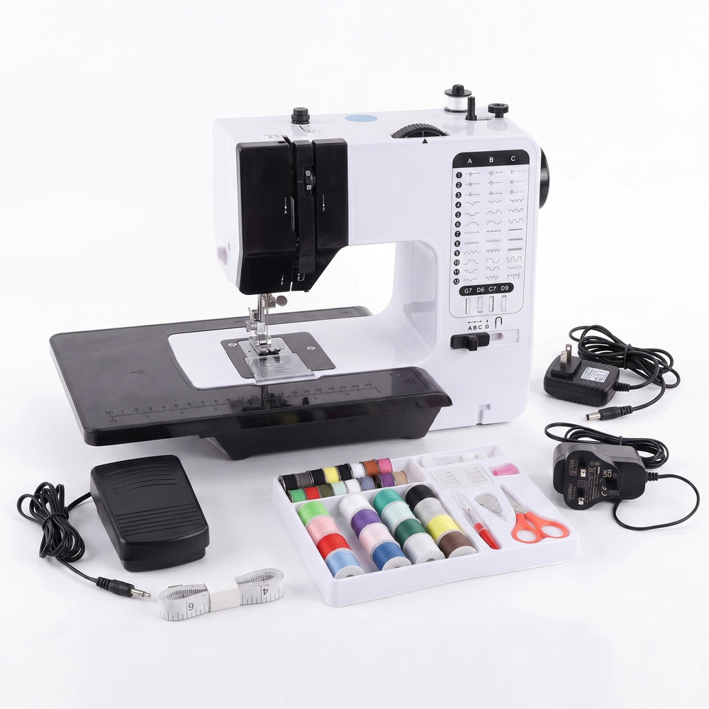 Spector EL1001-WH-UK White Mini Portable Electric Pedal Sewing Machine 9W Image 3