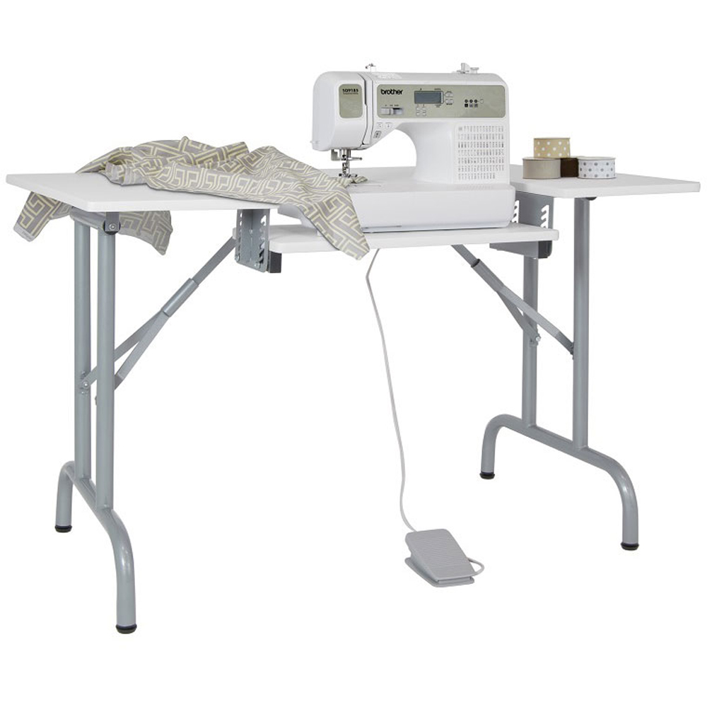 Sewing Online 13373 Silver and White Foldable Multipurpose Sewing Table Image 2