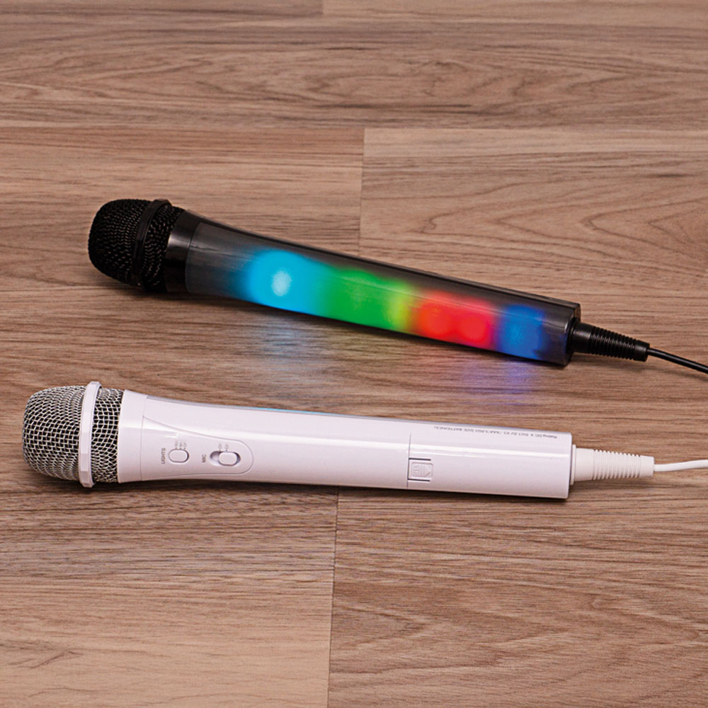 St Helens Mr Entertainer White Microphone with LED Light Image 2