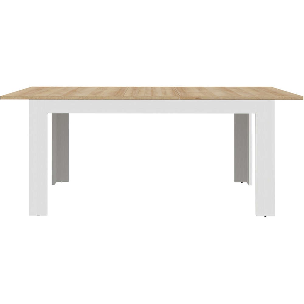 Florence Bohol 4 Seater Extending Dining Table Riviera Oak and White Image 5