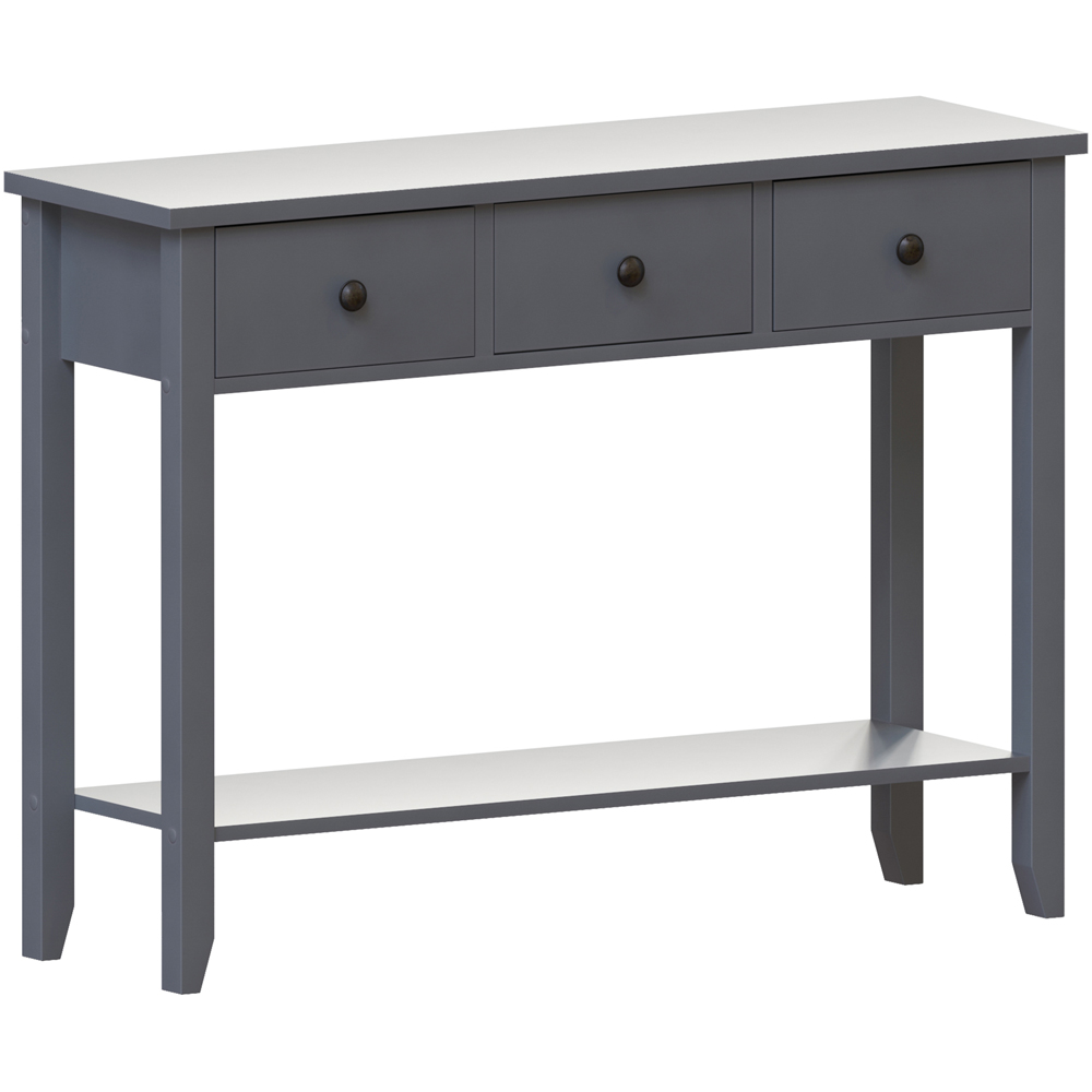Vida Designs Windsor 3 Drawer Grey Console Table Image 2