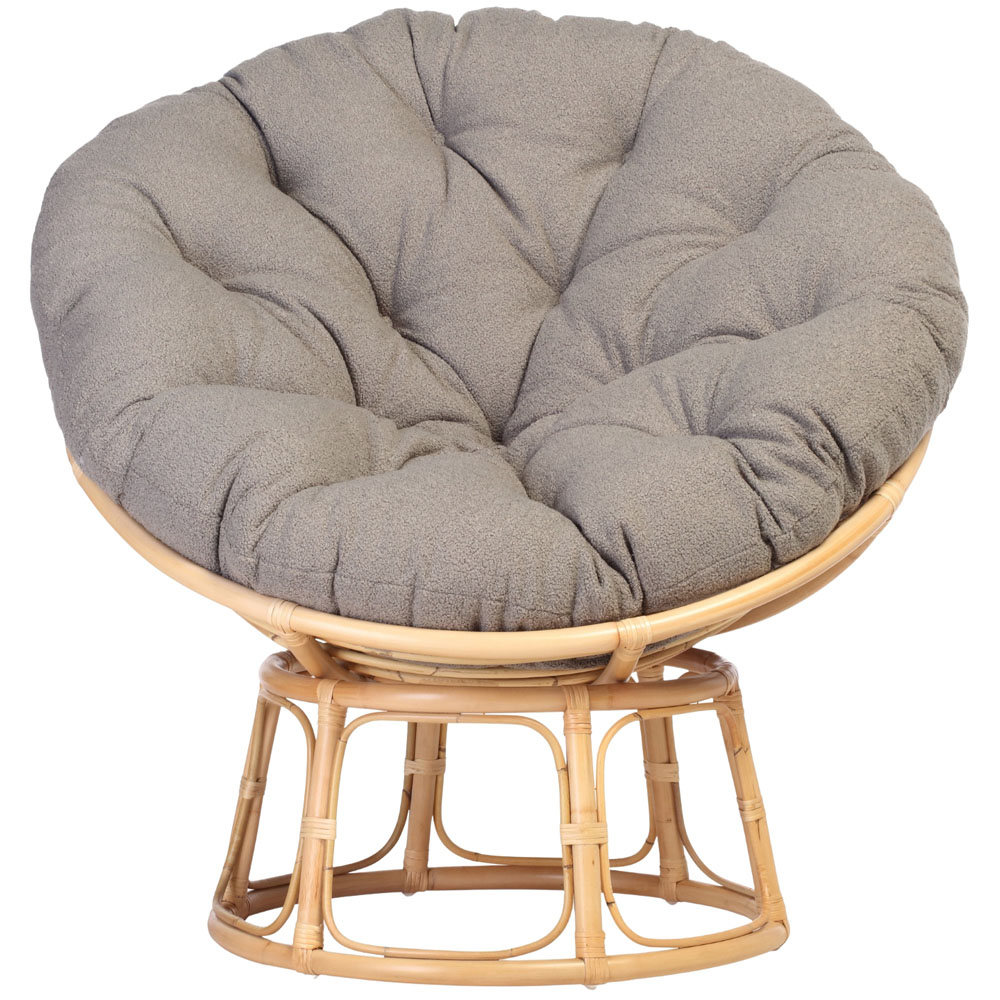 Desser Furniture Papasan Natural and Shadow Grey Chair Image 2