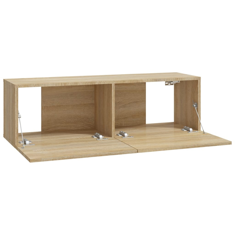 vidaXL 2 Door Sonoma Oak Wall Mounted TV Cabinet Set of 2 Image 7
