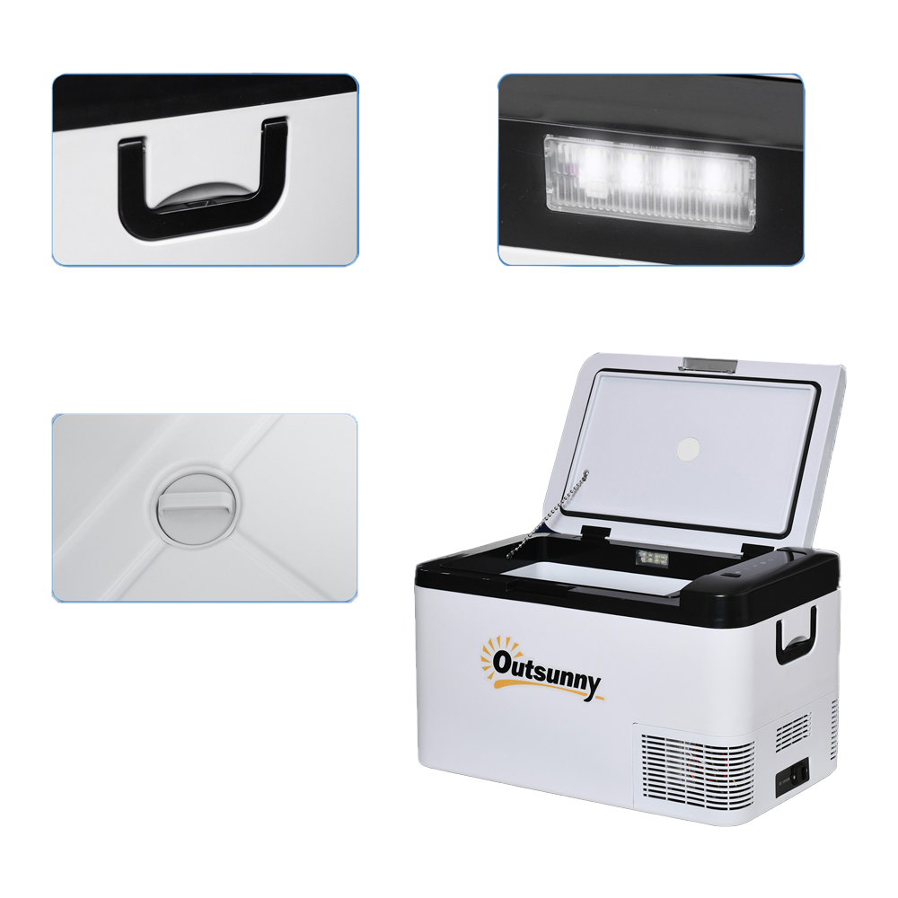 Outsunny 12V LED 25L Portable Cooler Image 3