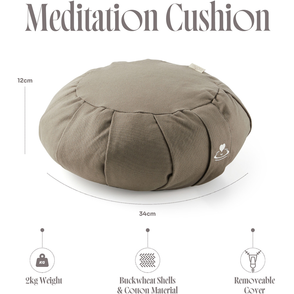 Myga Wood Zafu Yoga Meditation Cushion 34 x 34cm Image 5