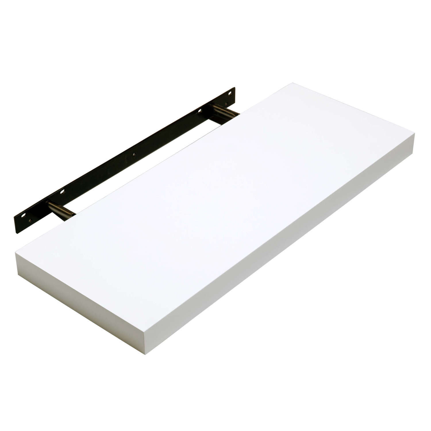 My Home Gloss White Floating Shelf Kit 90cm Image
