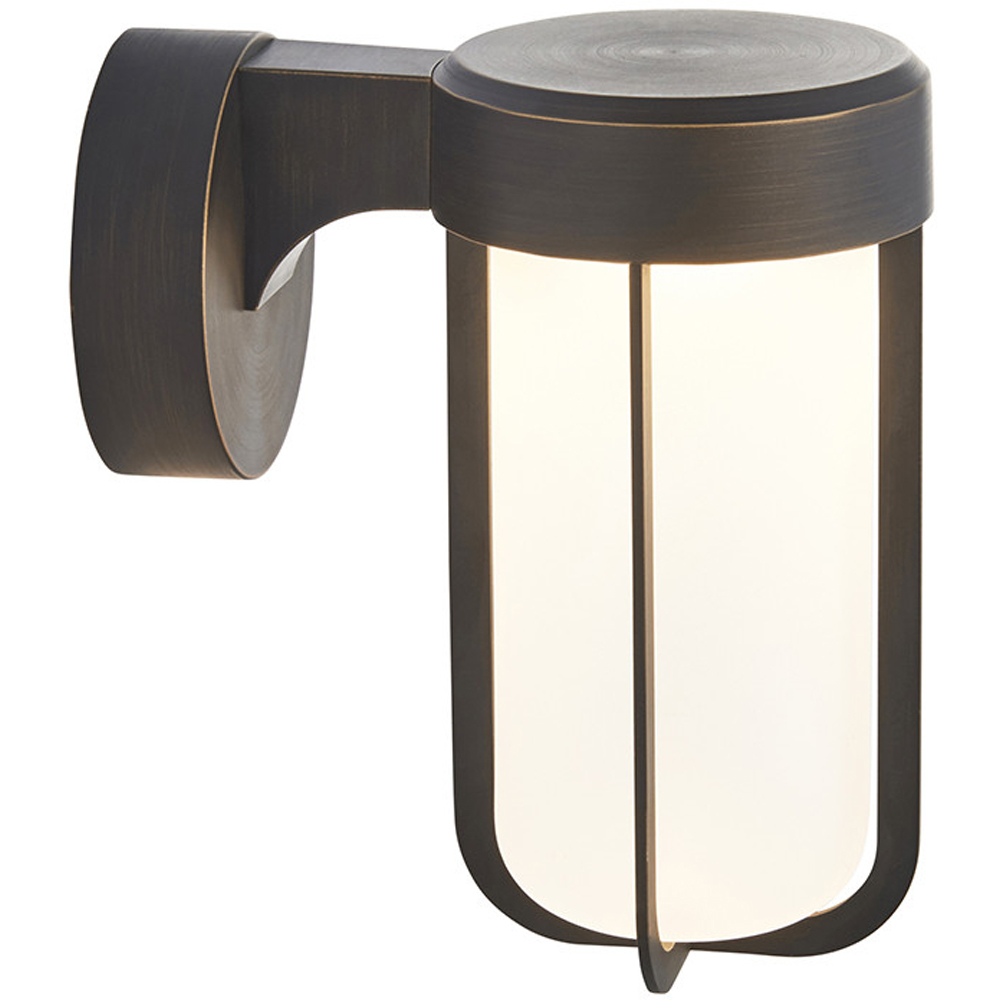 Merano Bevento Brushed Bronze LED Frosted Glass Outdoor Wall Lamp Image 3