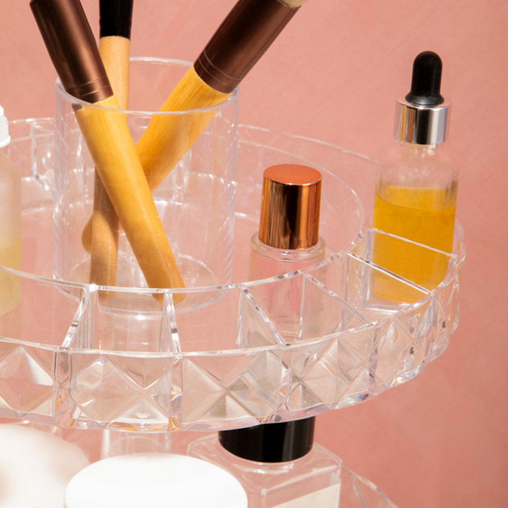 Premier Housewares Clear 3 Tier Cosmetic Organiser Image 3
