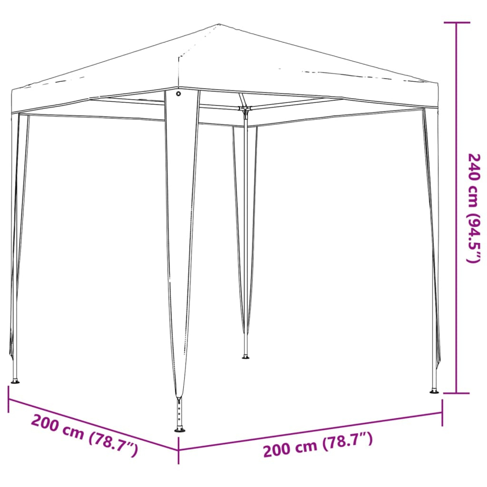 vidaXL 2 x 2m Anthracite Party Tent Image 8