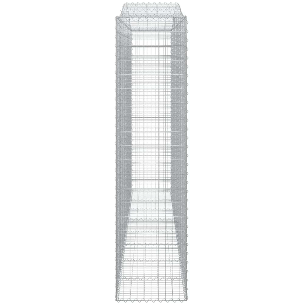 vidaXL Silver Galvanised Iron Arched Gabion Basket 400 x 50 x 200/220cm 3 Pack Image 3