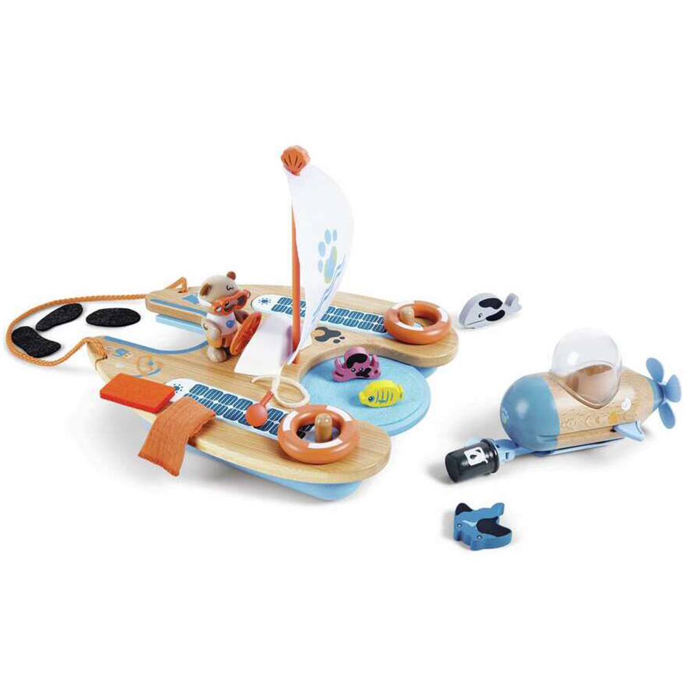 Hape Eco Catamaran Rescue Playset Image 3