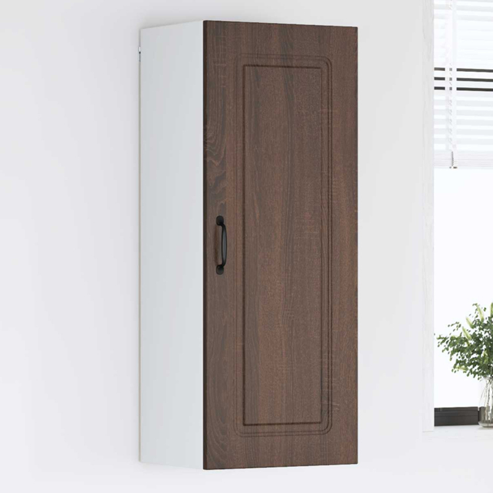 vidaXL Single Door Brown Oak Kitchen Wall Cabinet Image 1