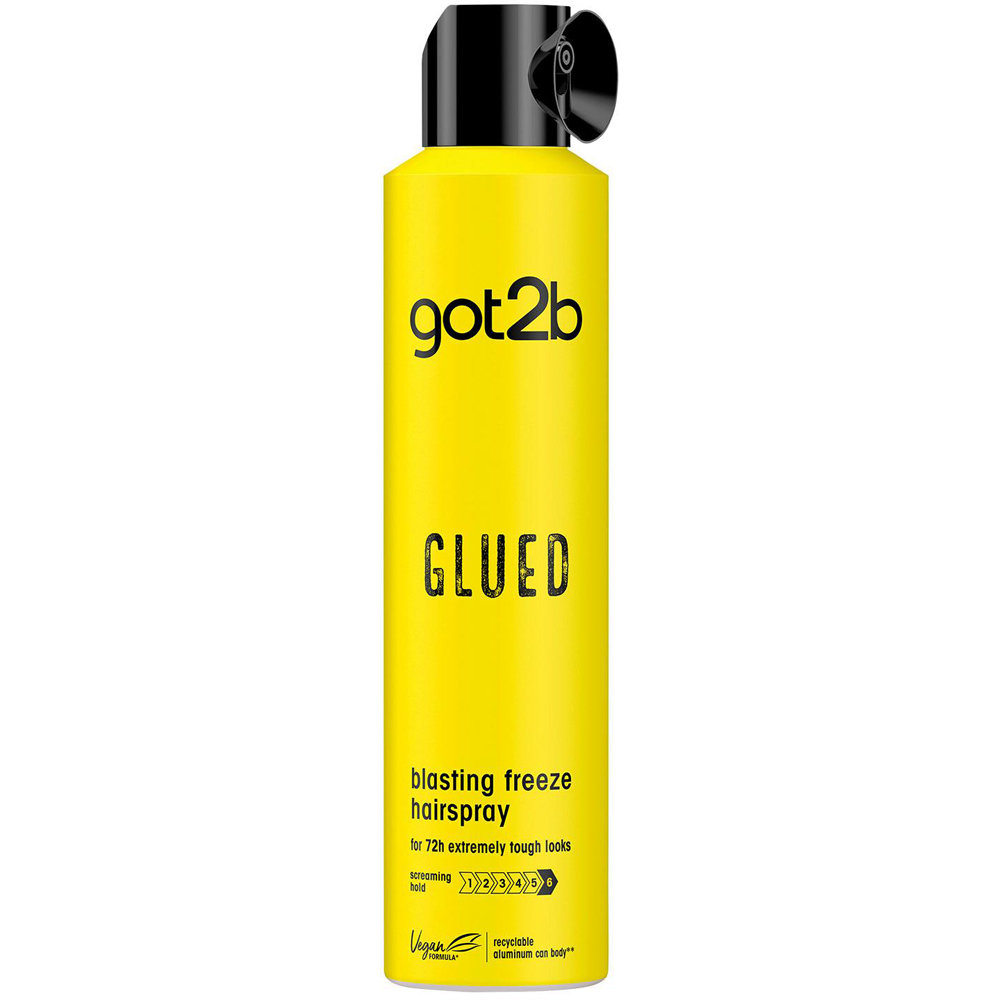 Schwarzkopf got2b Glued Blasting Freeze Extreme Hold Hair Spray 300ml 6 Pack Image 2