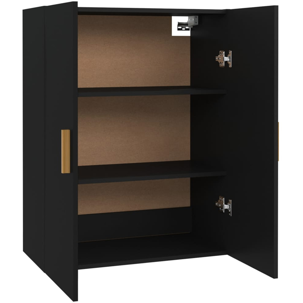 vidaXL 2 Door Black Hanging Wall Cabinet Image 4