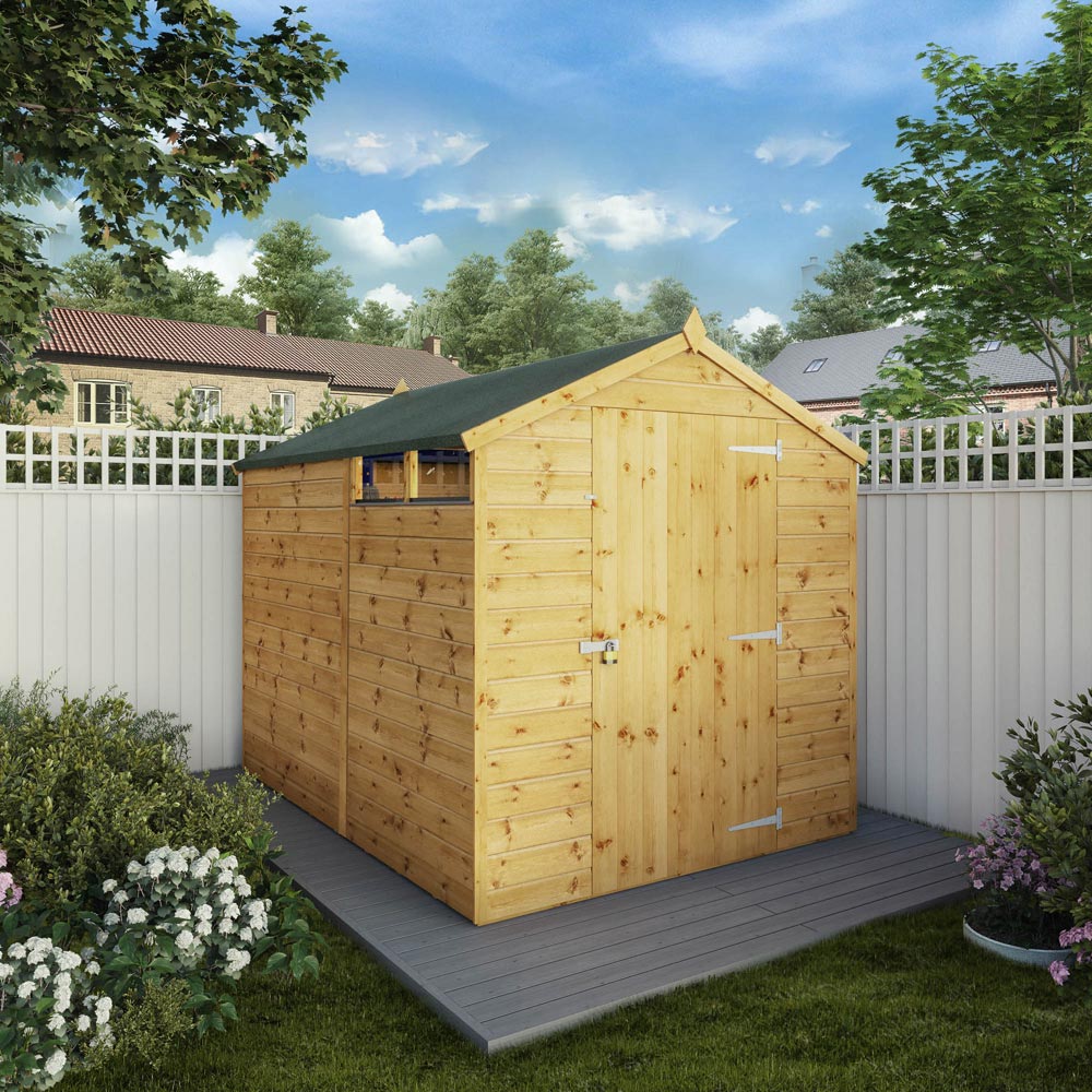 Mercia 8 x 6ft Shiplap Apex Security Shed Image 2