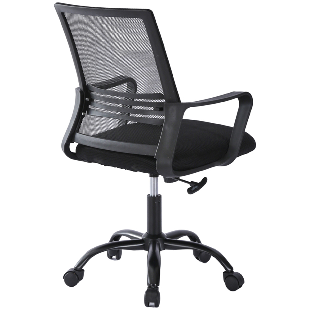 Black Swivel Height Adjustable Mesh Back Office Chair Image 3