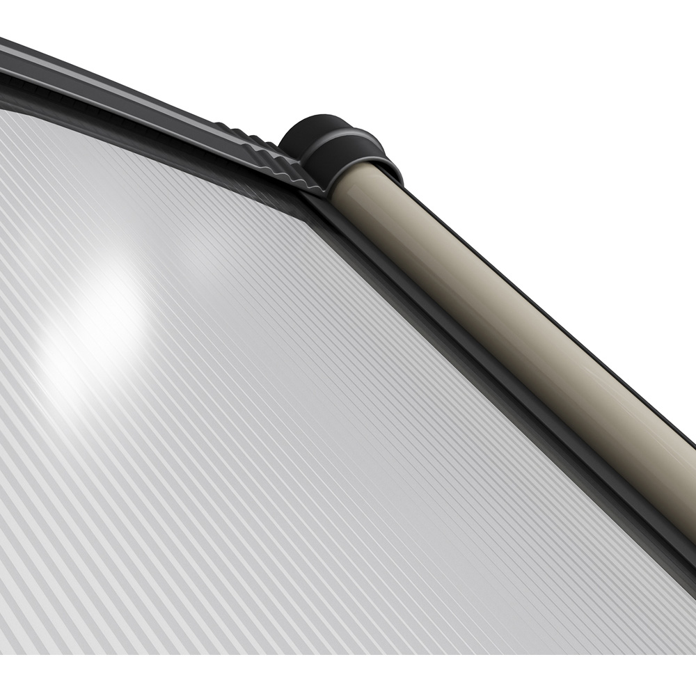 Living and Home Dark Grey Arched Door and Window Awning with Water Channel 1.5 x 1m Image 6