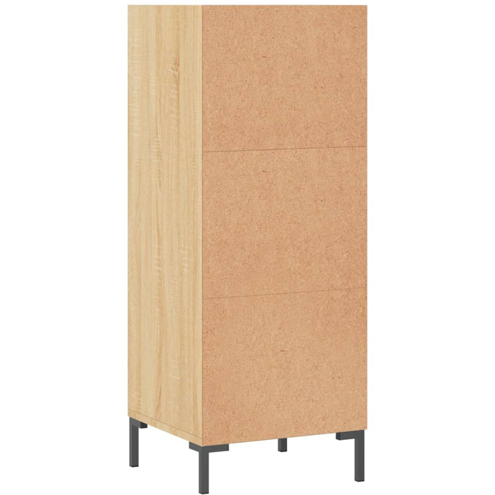 vidaXL 3 Shelf Sonoma Oak Narrow Sideboard Image 6