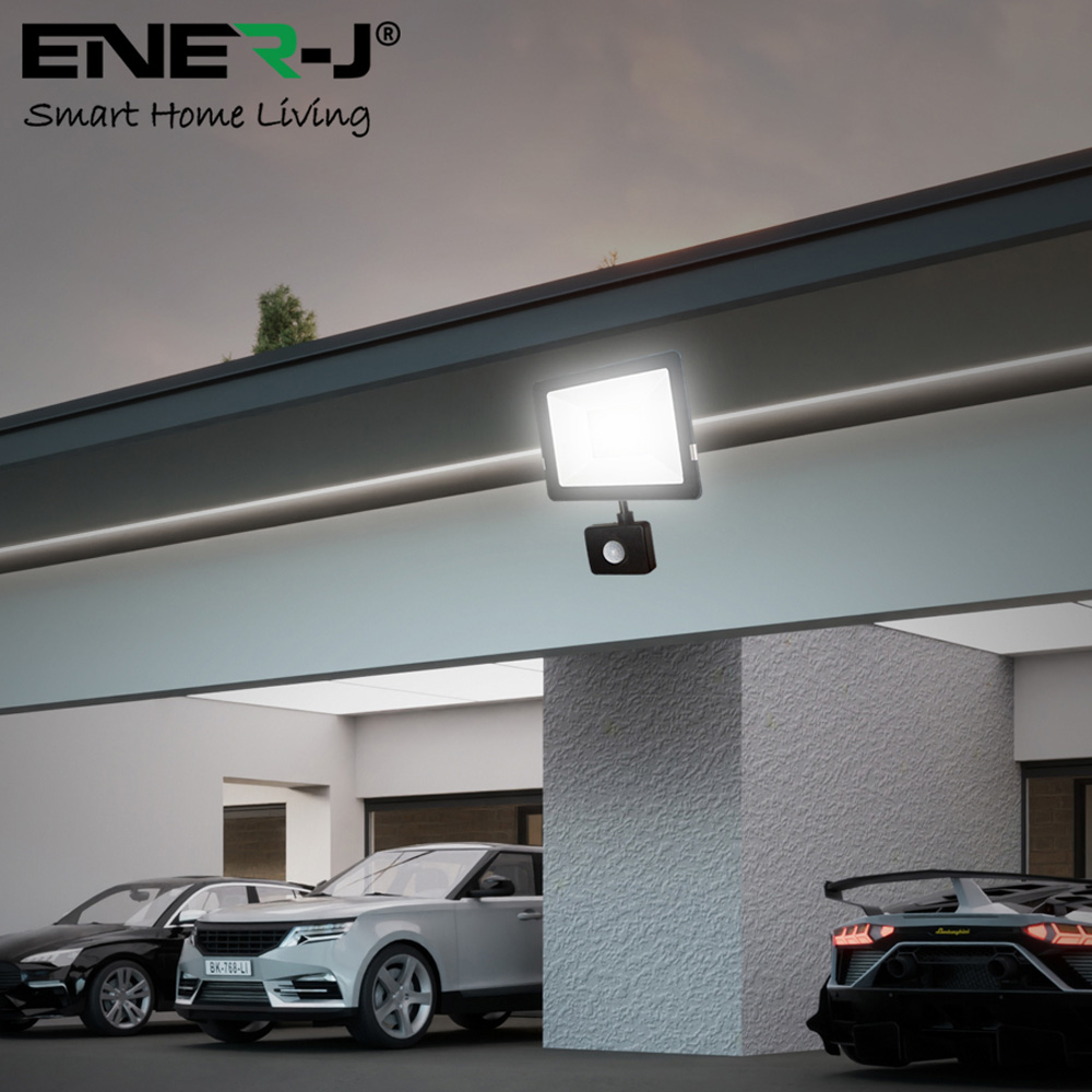 ENER-J 6000k 30W Slim LED Floodlight with PIR Sensor Image 2