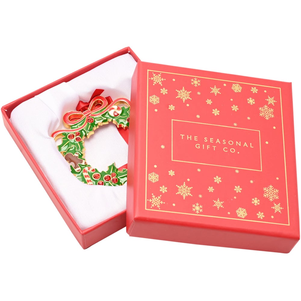 The Seasonal Gift Co Regal Tidings Wreath Collectable Christmas Tree Decoration 17cm Image 3