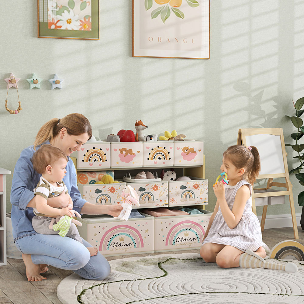 AIYAPLAY 3 Tier Yellow Toy Organiser Shelf Image 5