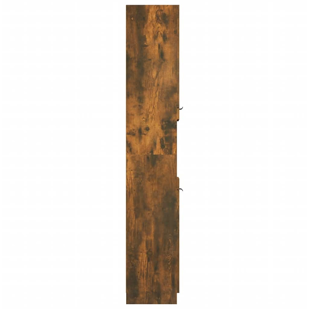 vidaXL 2 Door Smoked Oak Wood Bathroom Cabinet Image 6