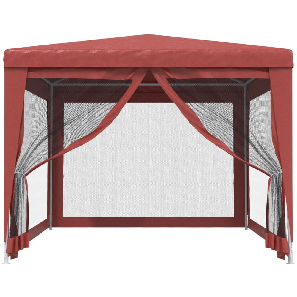 vidaXL 3 x 4m Red Party Tent with Mesh Sidewalls Image 3