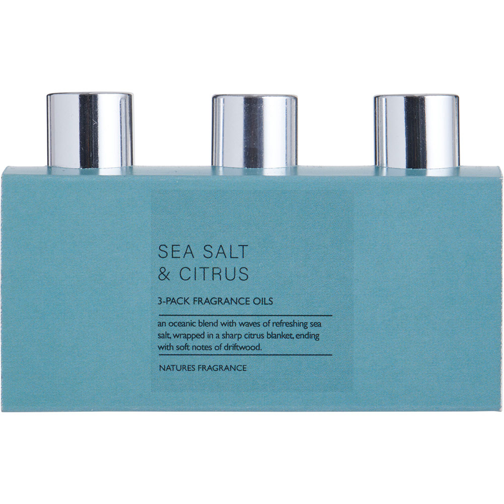 Nature's Fragrance Sea Salt and Citrus Oil Refill 3 Pack Image 1