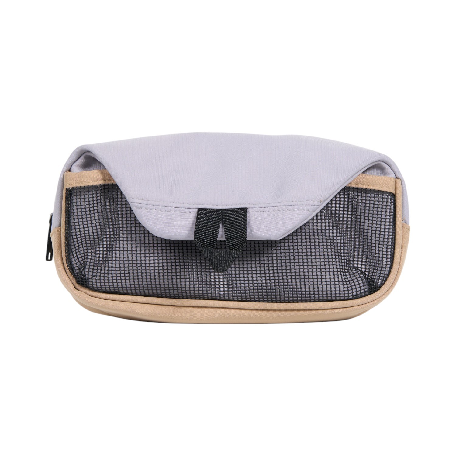 Stylish Pencil Case with Mesh Pocket - Green or Beige Image 5