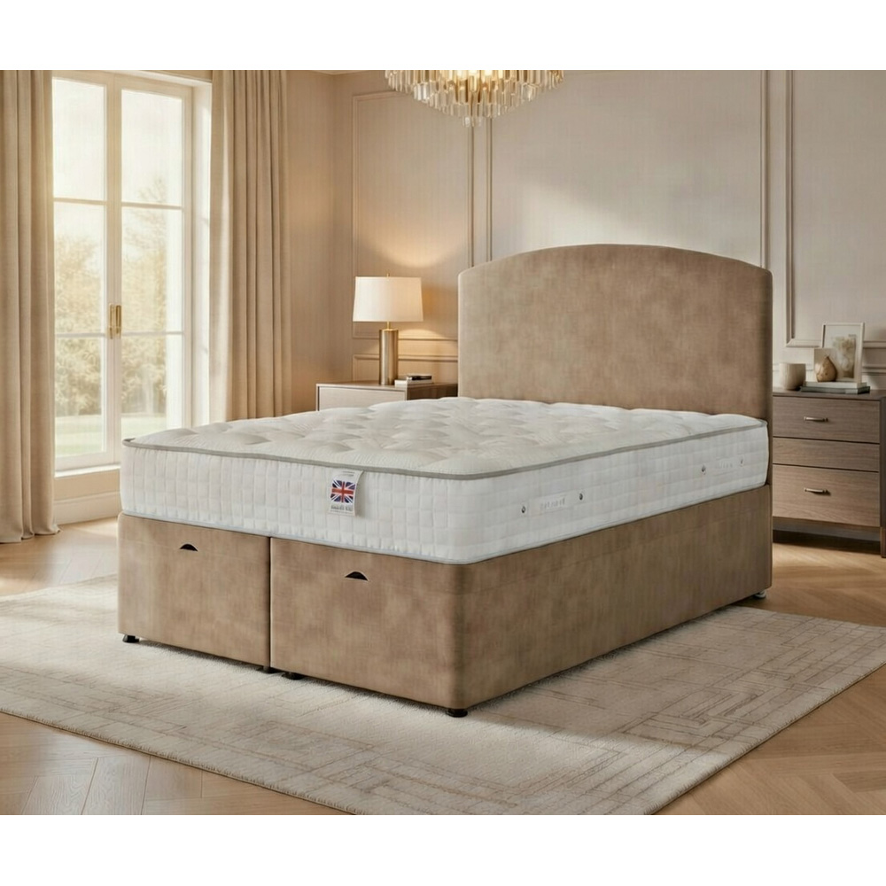 DS Living Opulence Double Mink Velvet Upholstered Ottoman Bed Image 5