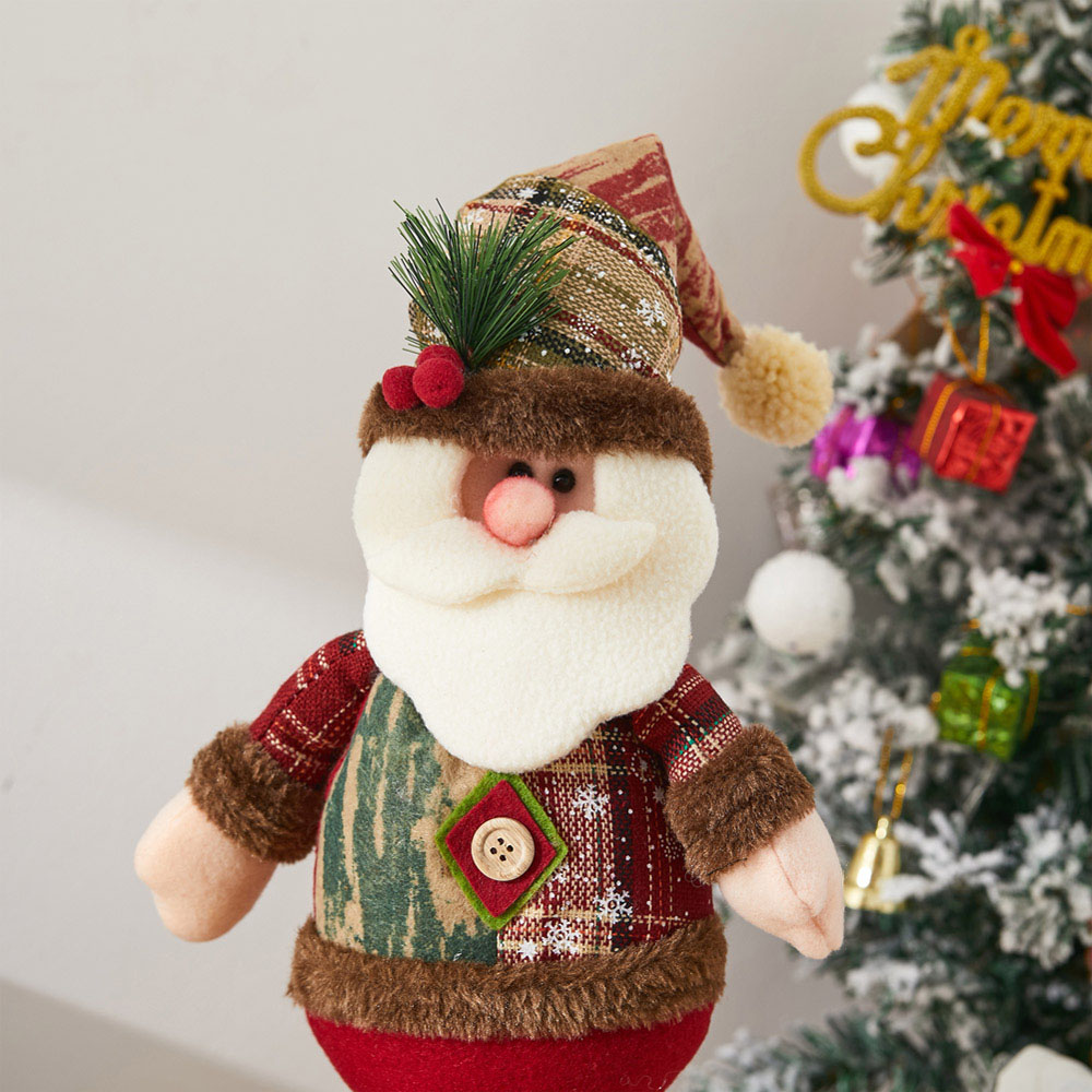Living and Home Plush Santa Claus Doll Decoration Ornament Image 4
