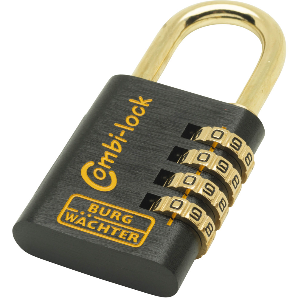 Burg Wachter 8840 Fun 40mm Black and Gold Aluminium 4 Dial Combination