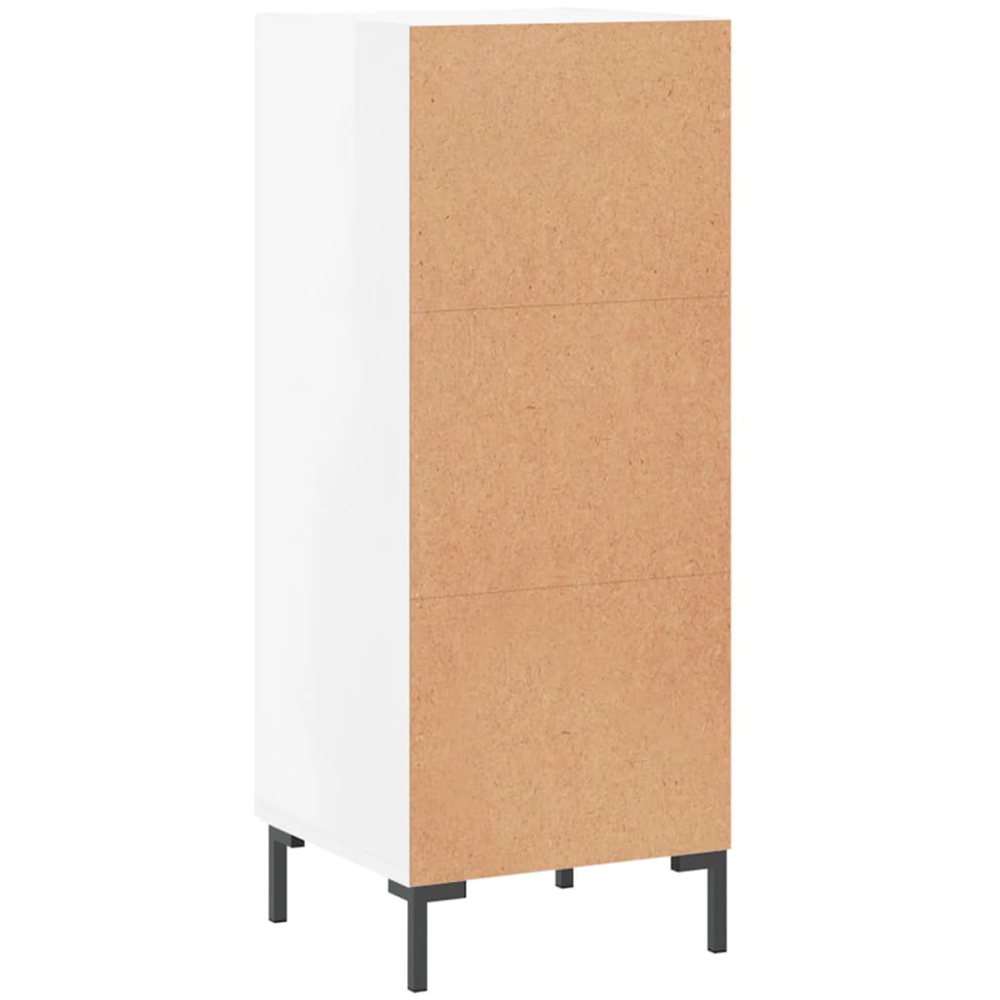 vidaXL Single Door High Gloss White Sideboard Image 8