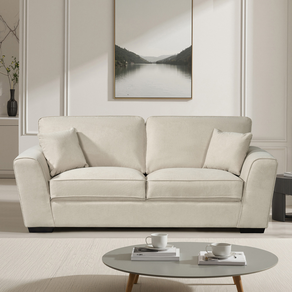 Artemis Home Arlington 3 Seater Oat Fabric Sofa Image 3