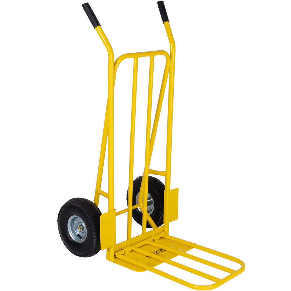 Charles Bentley Yellow Black Bulldozer Pro Sack Truck with Folding Toe Plate 270kg Image 3